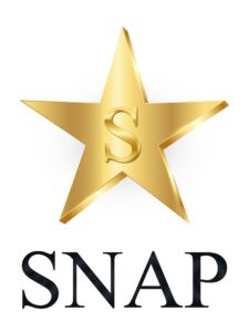 Logo Snap - Symbole élégant de l’établissement de divertissement du même nom à Bruxelles.